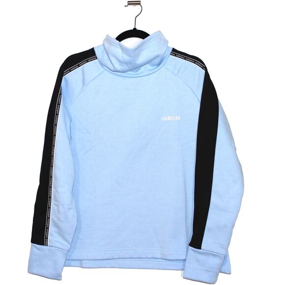 Adidas Logo Tape Funnel Neck Fleece Crop XLarge NWT - Picture 1 of 3